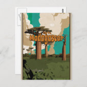 Vliegen naar het  Poster van Madagaskar Briefkaart (Voorkant / Achterkant)