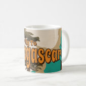 Vliegen naar het Poster van Madagaskar Koffiemok (Voorkant rechts)