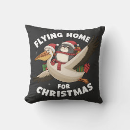 Vliegen naar huis voor Kerstmis Kussen