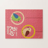Vliegen naar Rio, Brazilië reisposter. Legpuzzel (Horizontaal)