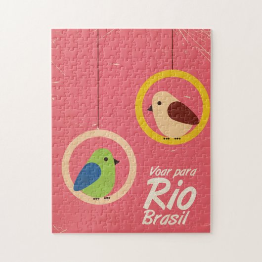 Vliegen naar Rio, Brazilië reisposter. Legpuzzel (Verticaal)