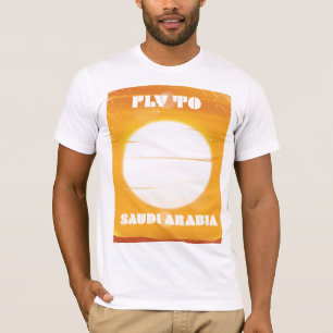 Vliegen naar Saoedi-Arabië poster van het klassiek T-shirt