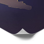 Vliegen naar Zuid-Amerika Van Europa kaart Poster (Hoek)