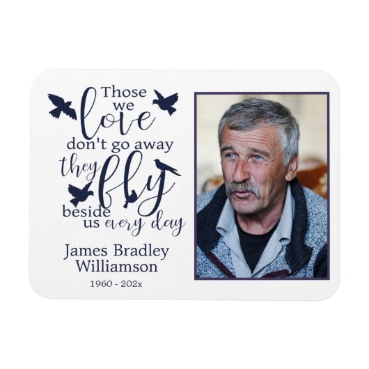 Vliegen naast ons vogelherenherenfuneral Keepslag Magneet (Horizontaal)