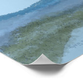 "Vliegen Noord" bergen met vogels en meer Poster (Hoek)