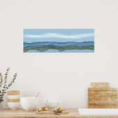 "Vliegen Noord" bergen met vogels en meer Poster (Keuken)