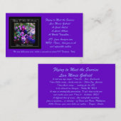 Vliegen om de zonsopgang te ontmoeten visitekaartje (Voorkant / Achterkant)