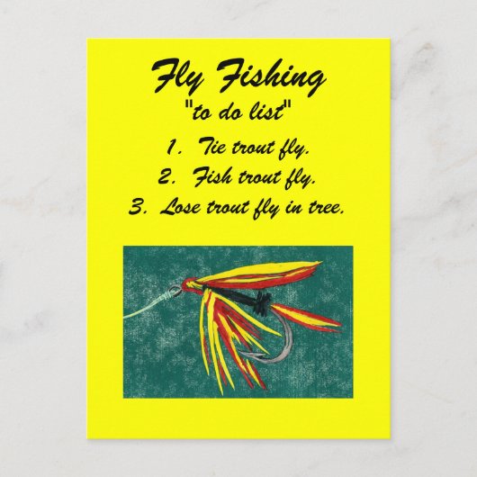 Vliegen "om lijst te doen" Briefkaart "firecracker (Voorkant)