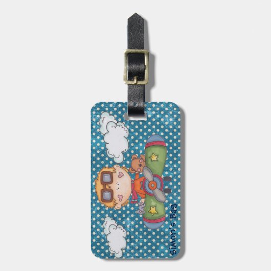 Vliegen op Bagagelabel (gepersonaliseerd) (Voorkant verticaal)