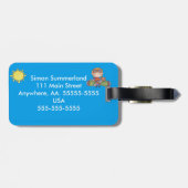 Vliegen op Bagagelabel (gepersonaliseerd) (Achterkant horizontaal)