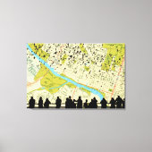 Vliegen op de Austin Bats Congress Bridge Canvas Afdruk (Voorkant)