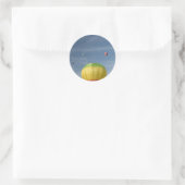 Vliegen op de top van de wereld! xlta ronde sticker (Tas)