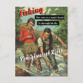 Vliegen op de Vintage van de Pemigewassvier Briefkaart (Voorkant)