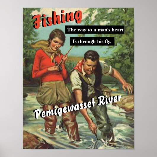 Vliegen op de Vintage van de Pemigewassvier Poster (Voorkant)