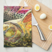 Vliegen op drie grote forel theedoek (Quarter Fold)