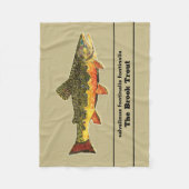 Vliegen op een brookie - Brook forel Fleece Deken (Voorkant)