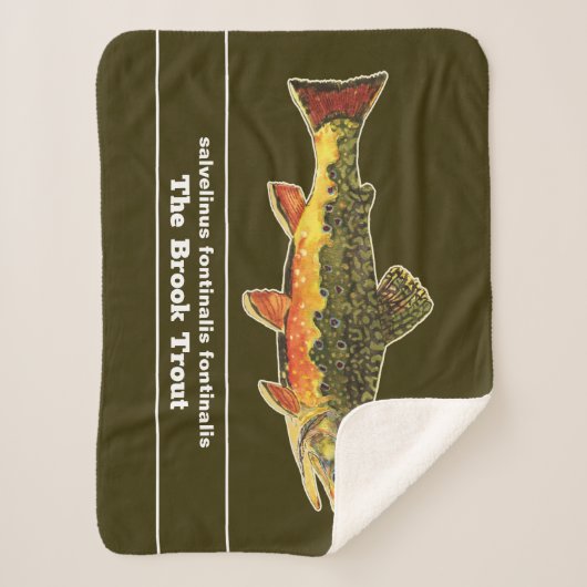 Vliegen op een brookie - Brook forel Sherpa Deken (Voorkant)