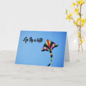 Vliegen op een vlieger kaart (Gele Bloem)