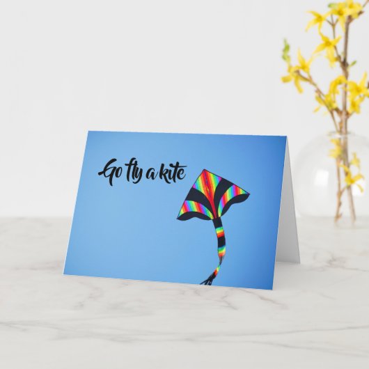 Vliegen op een vlieger kaart (Gele Bloem)