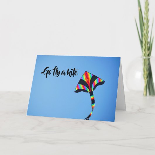 Vliegen op een vlieger kaart (Voorkant)