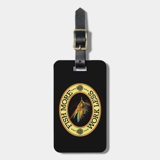 Vliegen op grote zalm bagagelabel (Voorkant verticaal)