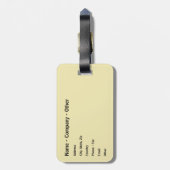 Vliegen op grote zalm bagagelabel (Achterkant verticaal)