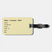 Vliegen op grote zalm bagagelabel (Achterkant horizontaal)