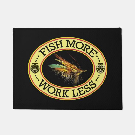 Vliegen op zalm deurmat (Voorkant)