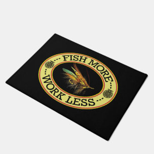Vliegen op zalm deurmat