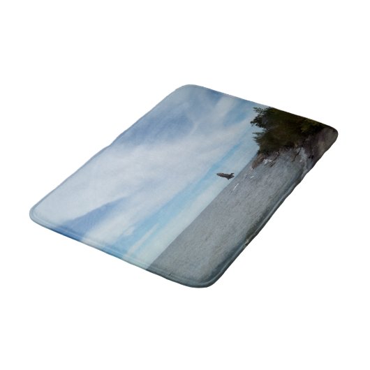 Vliegen over het strand badmat (Gekanteld)