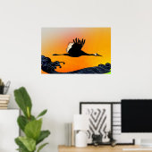 Vliegen over oceanen poster (Thuiskantoor)
