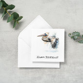 Vliegen pelikaan in waterverf, aanpasbaar feestdagenkaart