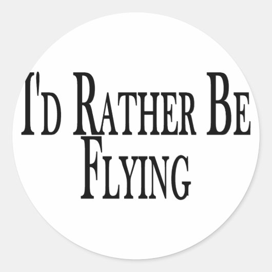 Vliegen Ronde Sticker (Voorkant)