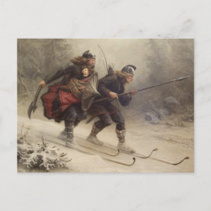 Vliegen tegen Baby King Briefkaart