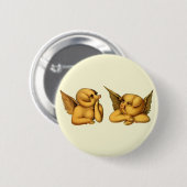Vliegen tegen engels met vleugels Fantasy Animals  Ronde Button 5,7 Cm (Voorkant /achterkant)