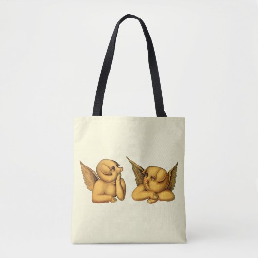 Vliegen tegen engels met vleugels Fantasy Animals Tote Bag (Voorkant)