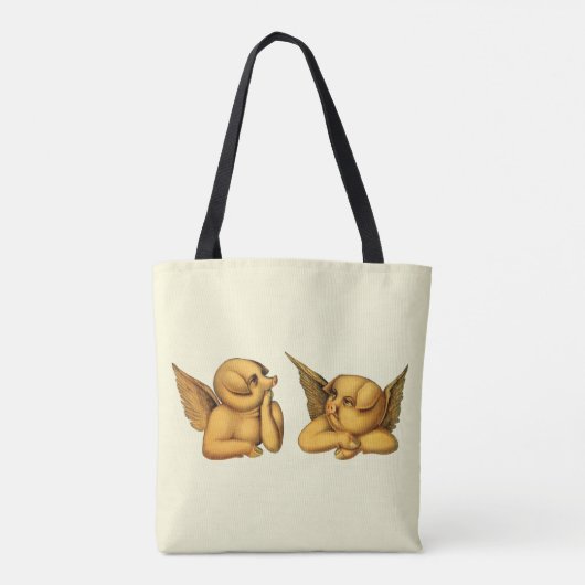 Vliegen tegen engels met vleugels Fantasy Animals Tote Bag (Achterkant)