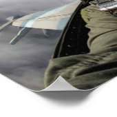 Vliegen tegen het Uitzicht van Falcon Cockpit Poster (Hoek)