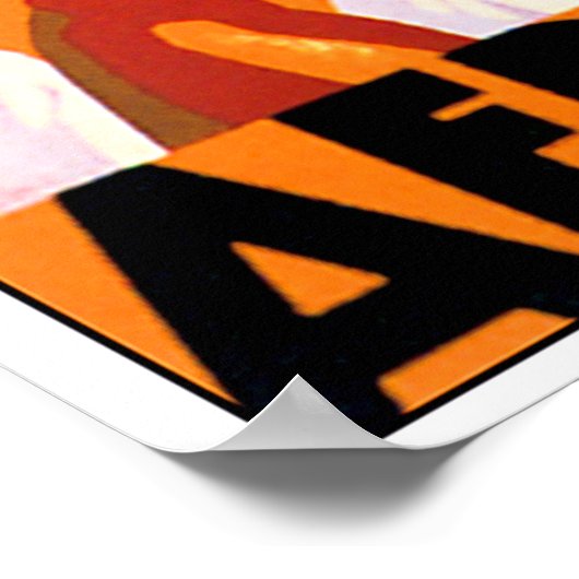 Vliegen tegen Marokko Air. Aeropostale Poster (Hoek)