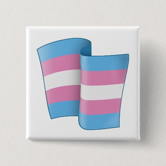 Vliegen Trans Pride Square Button (Voorkant)