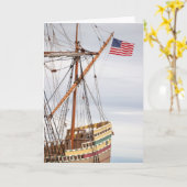 Vliegen trots op Mayflower II Kaart (Gele Bloem)