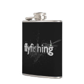 Vliegen Typografische Tekst met Dragonfly Heupfles (Links)