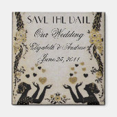 Vliegen Valentijnse  ~ Bruiloft bruid Datum Nouvea Magneet (Voorkant)