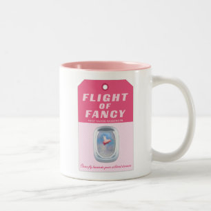 Vliegen van Fancy bagage-Label Tweekleurige Koffiemok