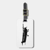 Vliegen van het Silhouet Cessna van het vliegtuig Bagagelabel (Voorkant verticaal)