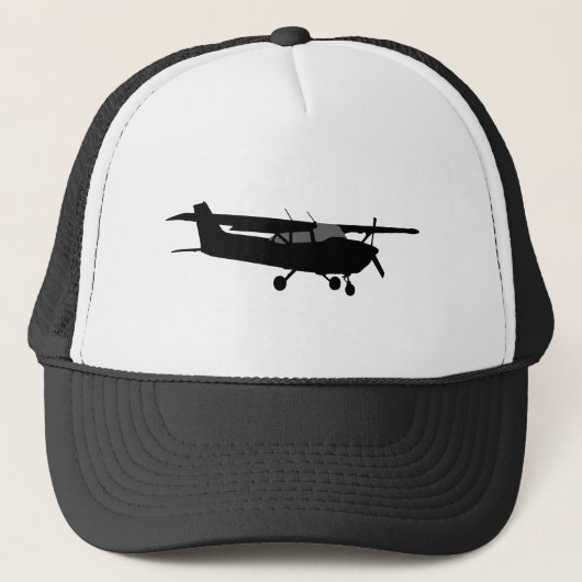 Vliegen van het Silhouet Cessna van het vliegtuig Trucker Pet (Voorkant)