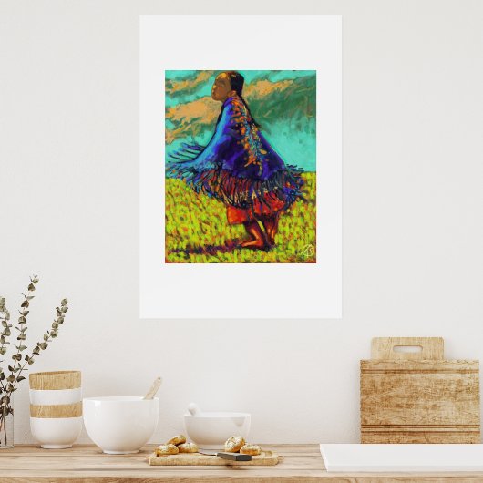 Vliegen van Little Spirit Eagle Poster (Keuken)