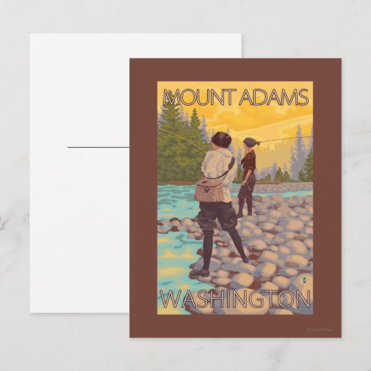 Vliegen van vrouwen - Mount Adams, Washington Briefkaart (Voorkant / Achterkant)