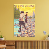Vliegen van vrouwen - Mount Adams, Washington Canvas Afdruk (Insitu (Woonkamer))