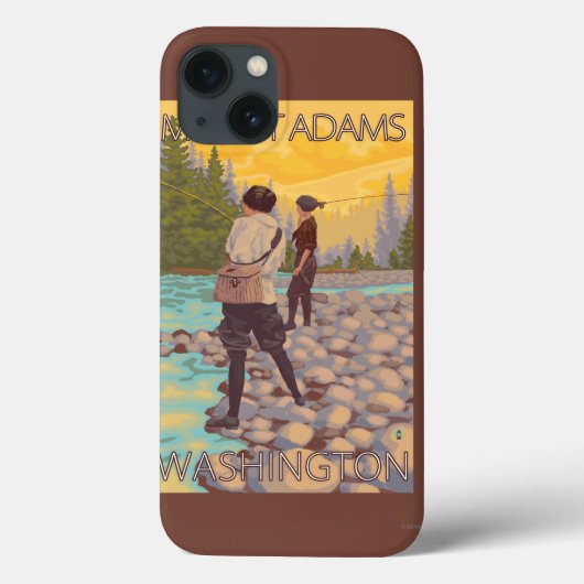 Vliegen van vrouwen - Mount Adams, Washington Case-Mate iPhone Case (Achterkant)